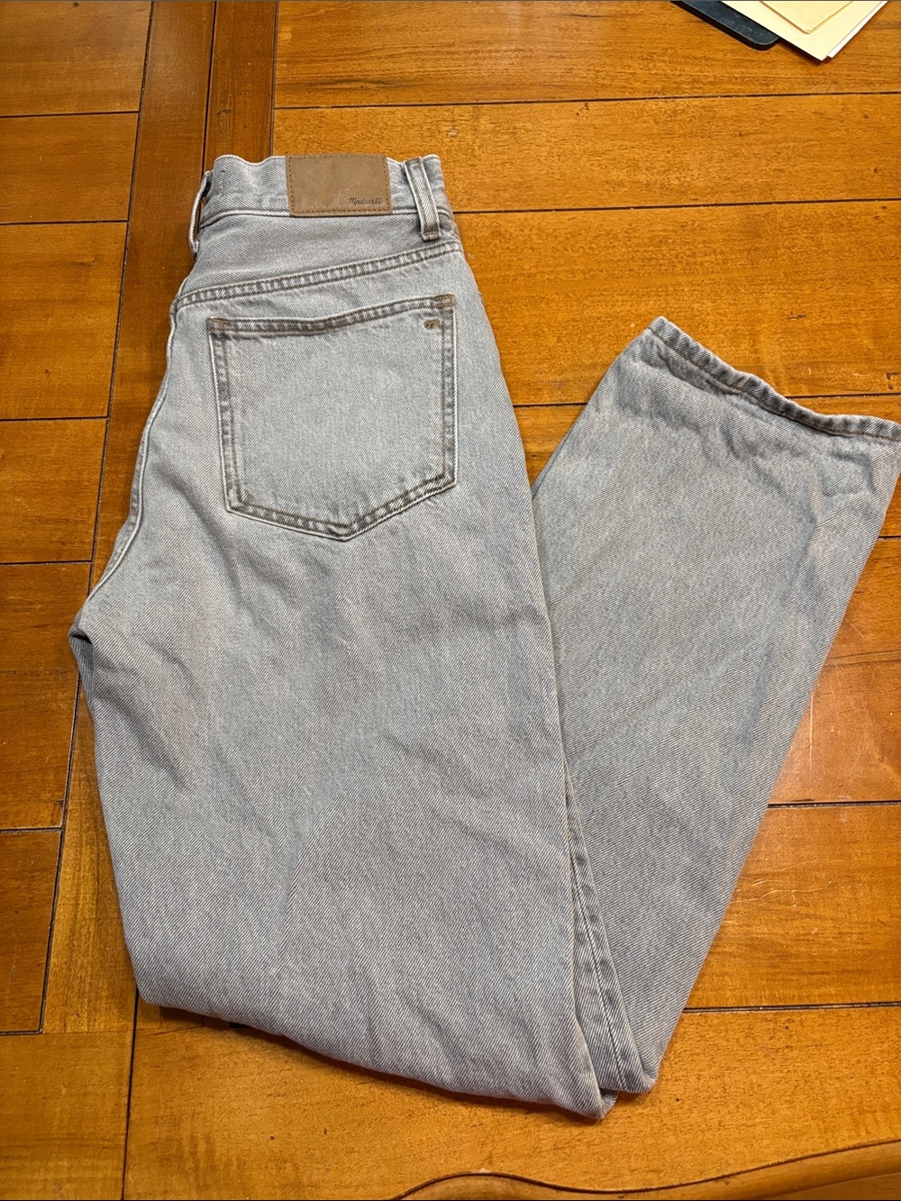 Madewell Women’s Light Gray 90’s Straight-Leg Jeans Size 26